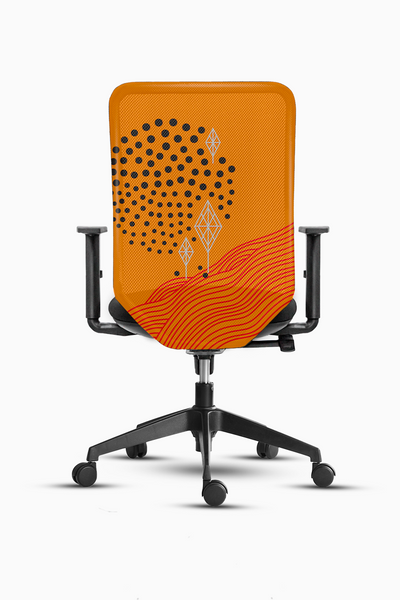 Bright Orange Diamond Chair