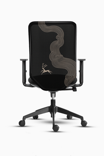 Midnight Black Reindeer Chair